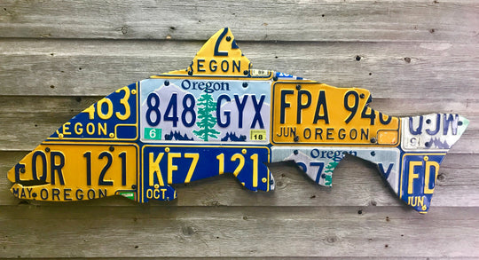 Cody's Fish Oregon Steelhead License Plate Art