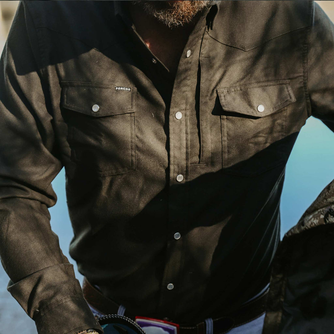 Poncho The Laramie Long Sleeve Shirt, worn, view 3