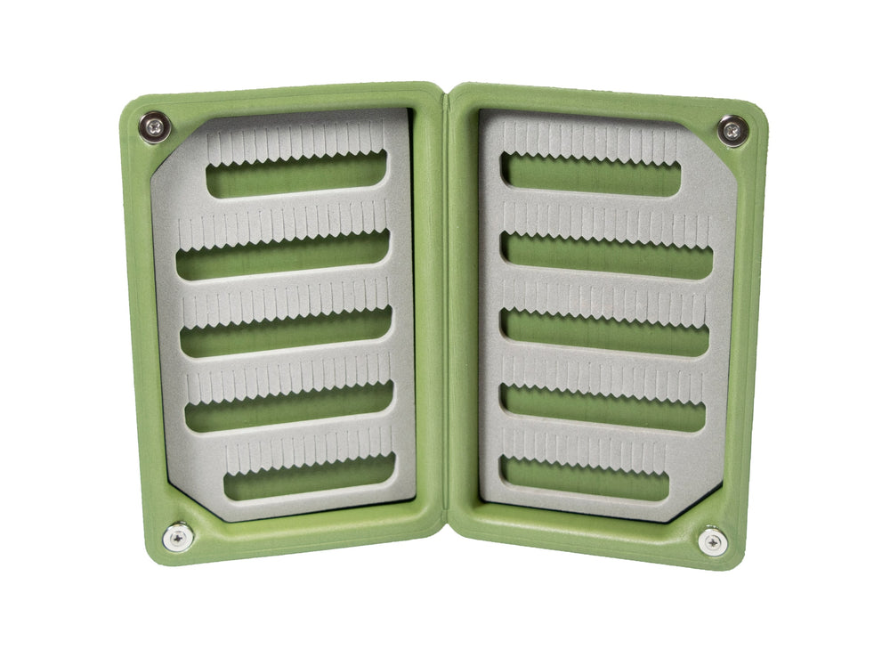 New Phase Eva Traction Box, Small, Olive, shown open
