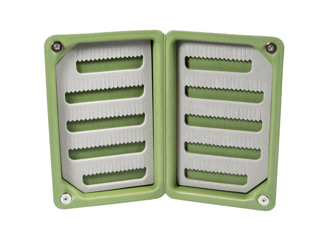 New Phase Eva Traction Box, Small, Olive, shown open
