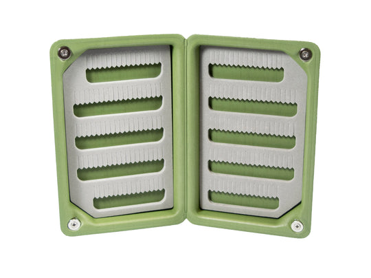 New Phase Eva Traction Box, Small, Olive, shown open