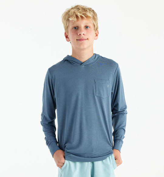 Free Fly  Bamboo Shade Hoody, Slate, view 2