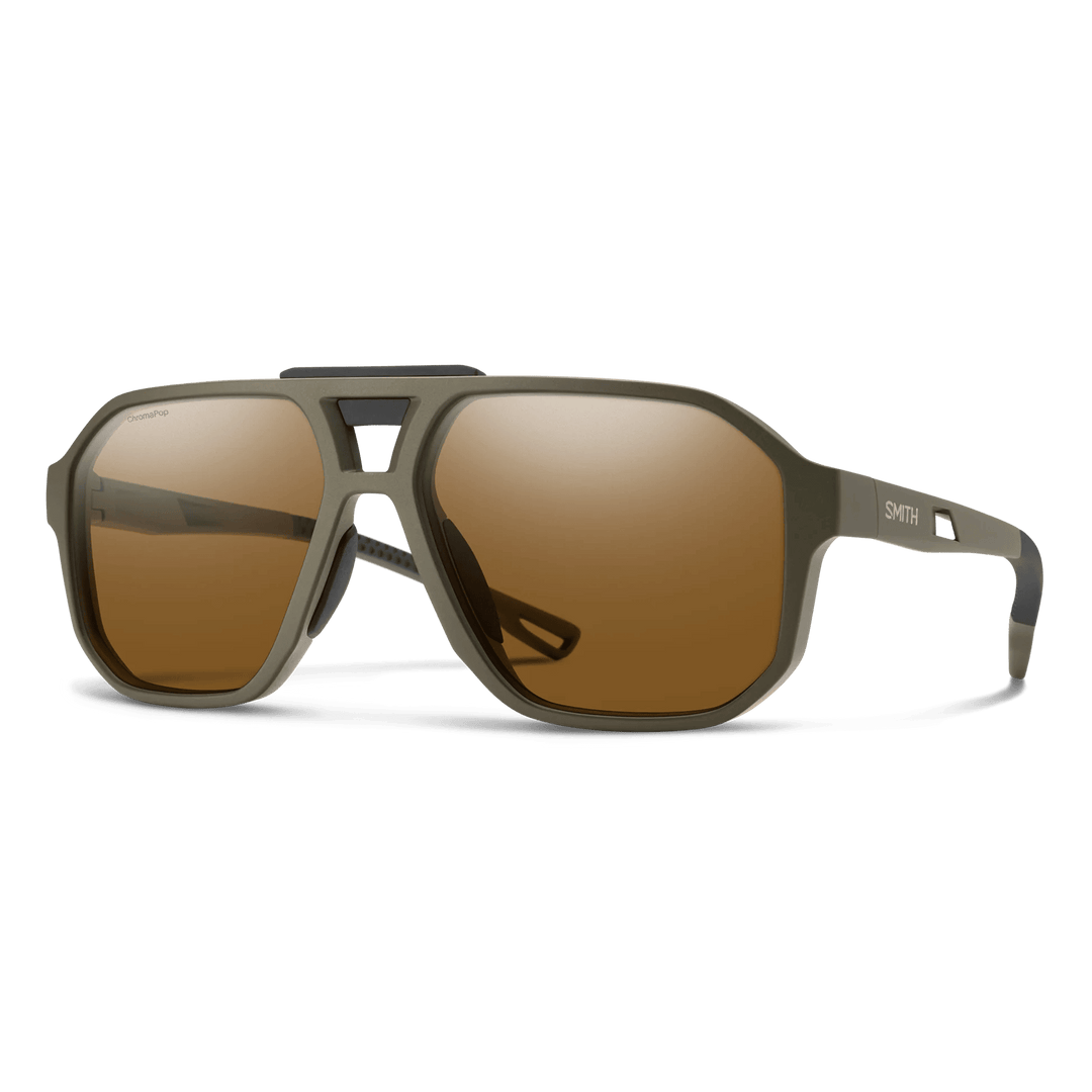 Smith Truss Sunglasses, Matte Olive Oil Cp Polarized Brown, view 2