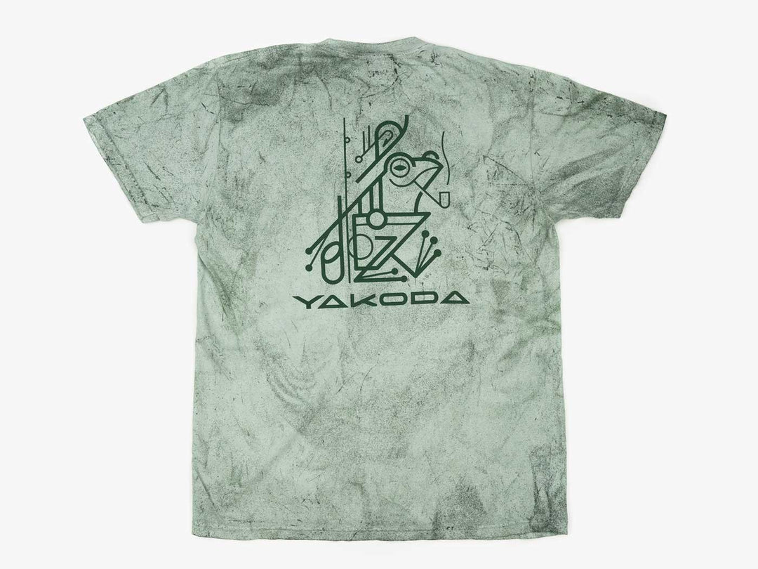 Yakoda Supply Peace Frog Pigment Dyed Tee, Green Blast