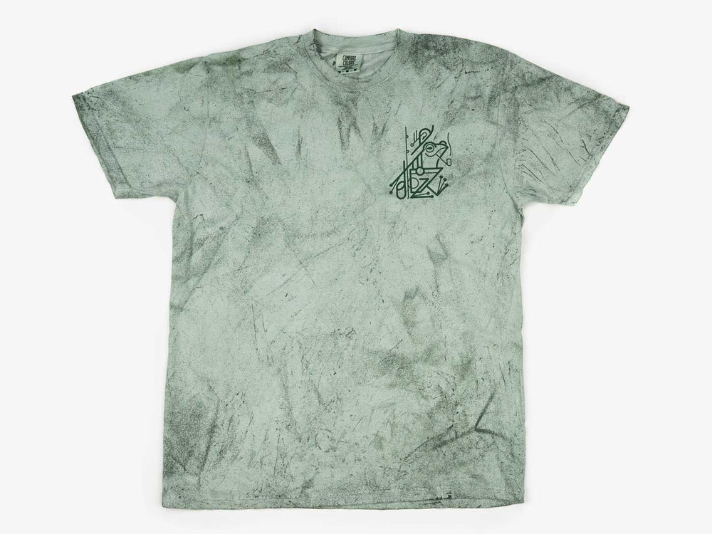 Yakoda Supply Peace Frog Pigment Dyed Tee, Green Blast, view 2