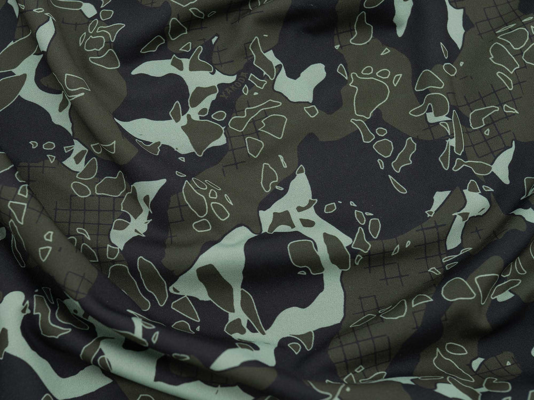 Yakoda Supply Treeline Fleece, Forest Grid Camo, detail, view 2