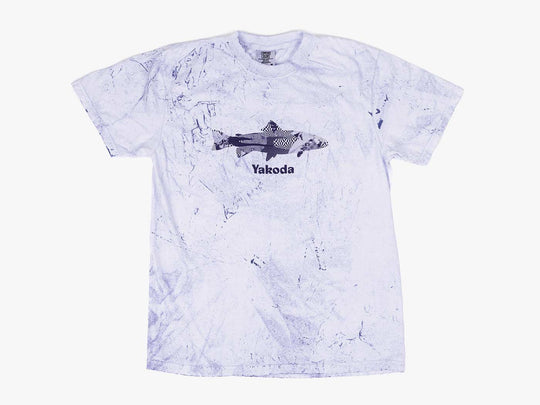 Yakoda Supply Trippy Trout Pigment Dyed Tee – Purple Blast, Purple Blast