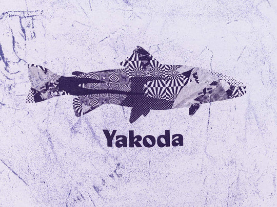 Yakoda Supply Trippy Trout Pigment Dyed Tee – Purple Blast, Purple Blast, view 2