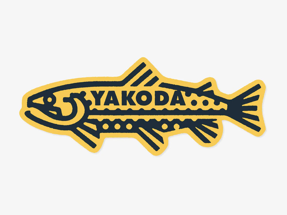 Yakoda Trout Logo Sticker, view 2