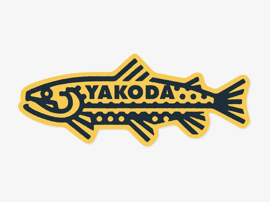 Yakoda Trout Logo Sticker, view 2