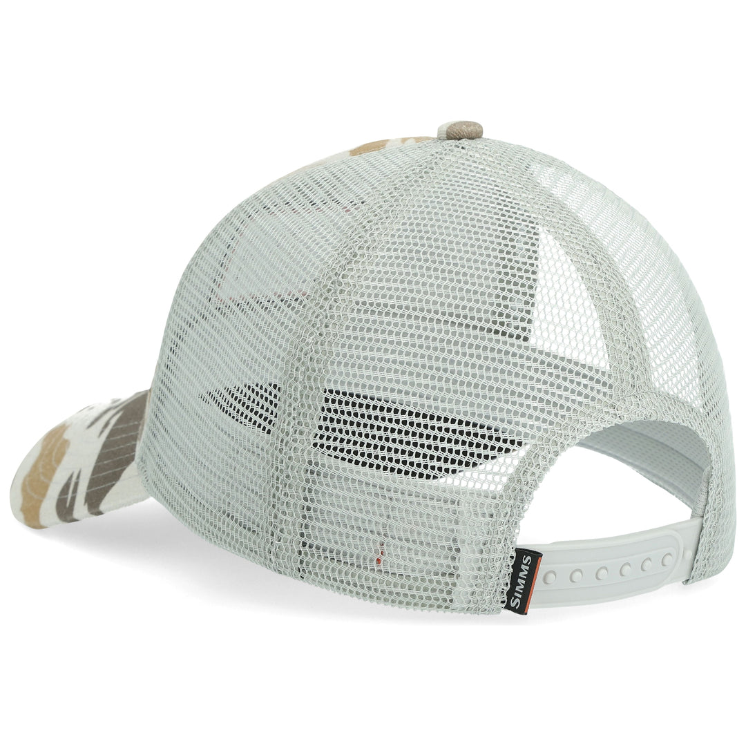 Simms Trout Icon Trucker, Ghost Camo Stone, view 2