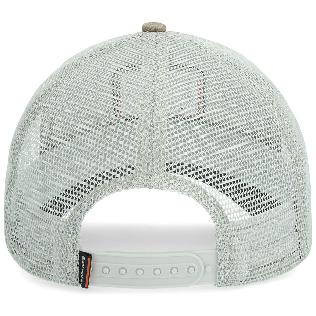 Simms Trout Icon Trucker, Ghost Camo Stone, view 3