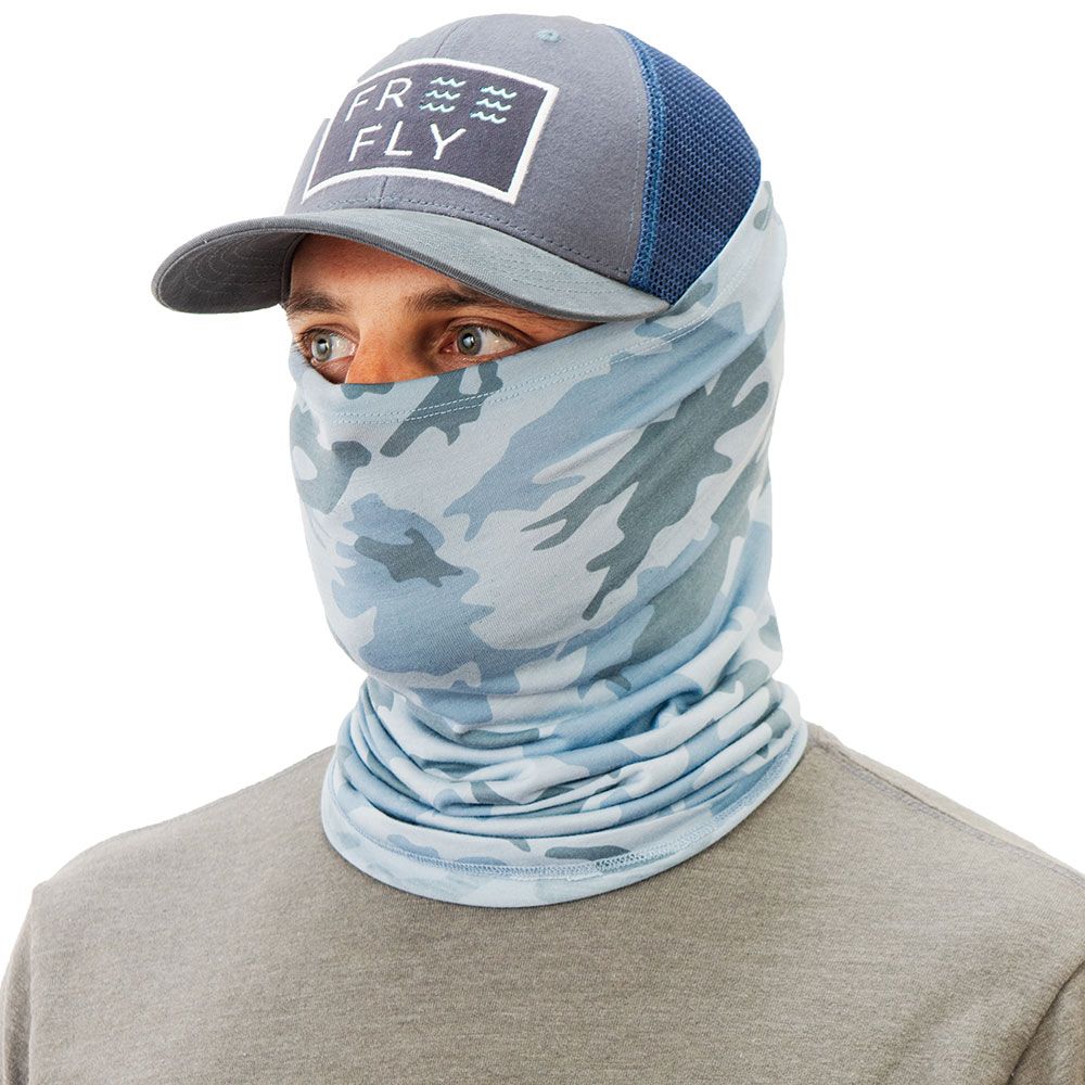 Free Fly Bamboo Breathe Sun Mask, Water Camo, view 2