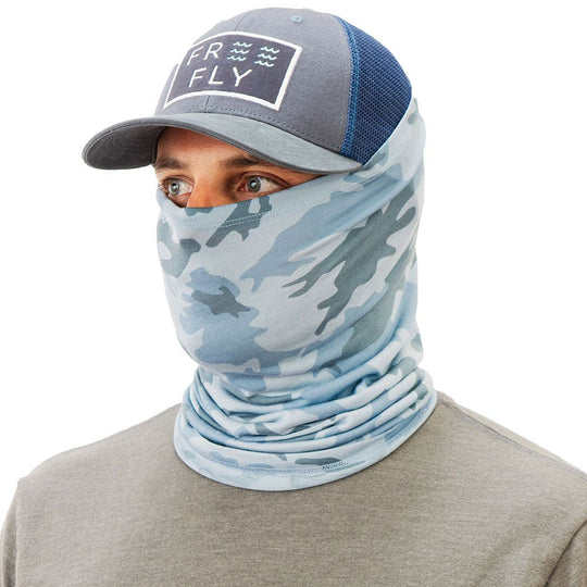 Free Fly Bamboo Breathe Sun Mask, Water Camo, view 2
