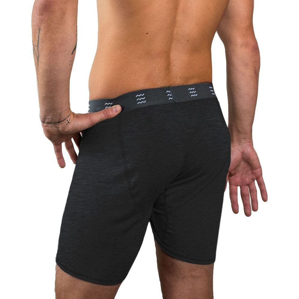 Free Fly Bamboo Motion Boxer Brief, Heather Black