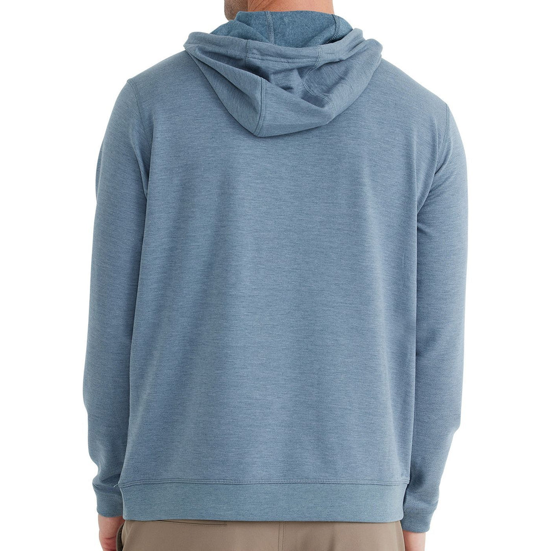 Free Fly Bamboo Fleece Pullover Hoody, Heather Blue Current, view 2