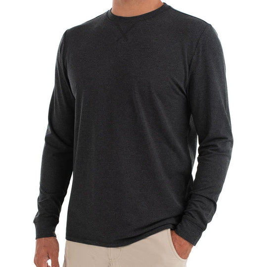 Free Fly Bamboo Flex Long Sleeve, Heather Black