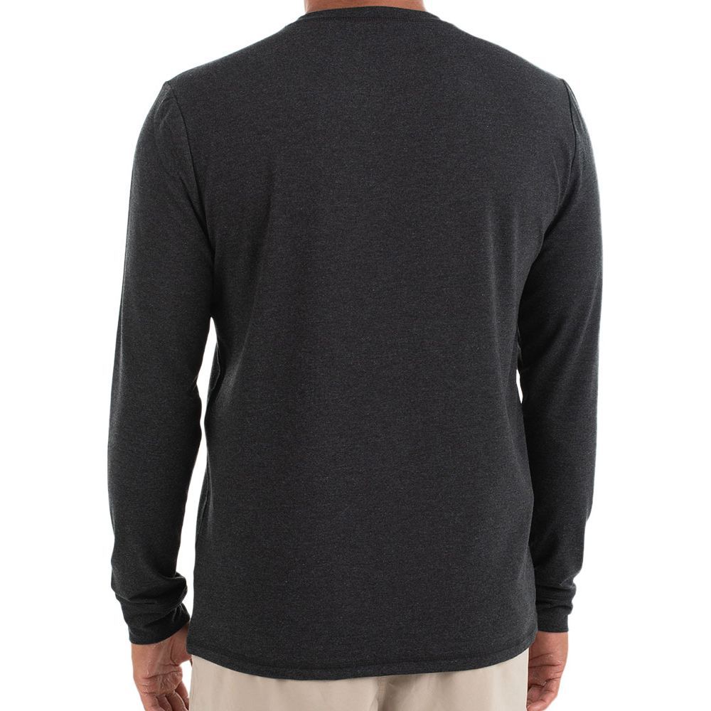 Free Fly Bamboo Flex Long Sleeve, Heather Black, view 2