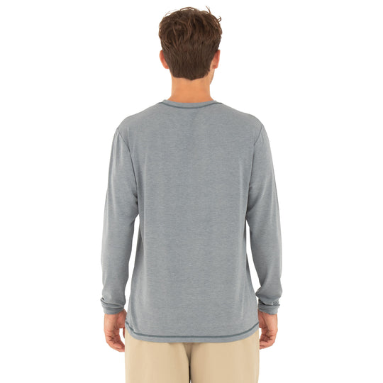 Free Fly Bamboo Flex Long Sleeve, Heather Blue Dusk, view 2