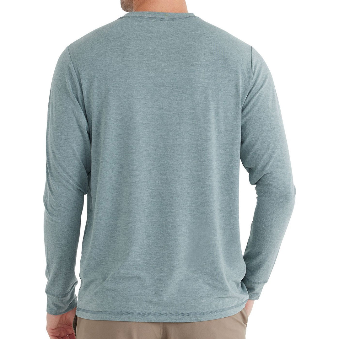 Free Fly Bamboo Flex Long Sleeve, Heather Juniper, view 2