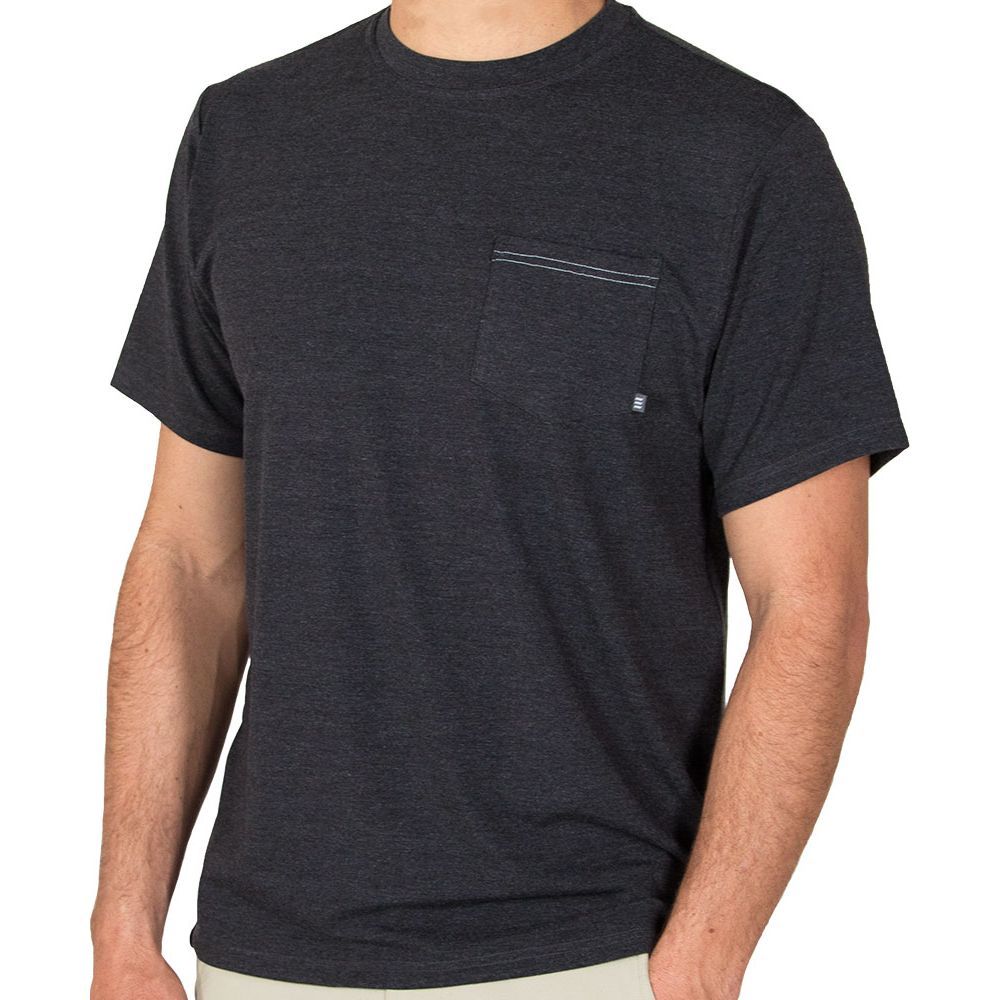Free Fly Bamboo Flex Pocket Tee, Heather Black