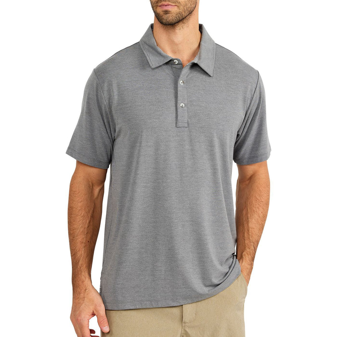 Free Fly Bamboo Flex Polo, Heather Graphite