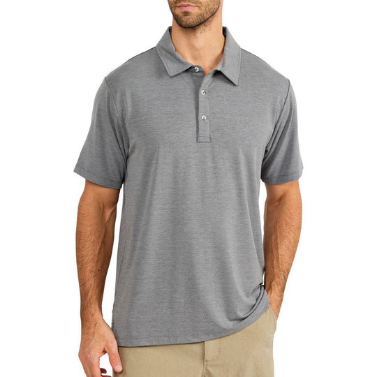 Free Fly Bamboo Flex Polo, Heather Graphite