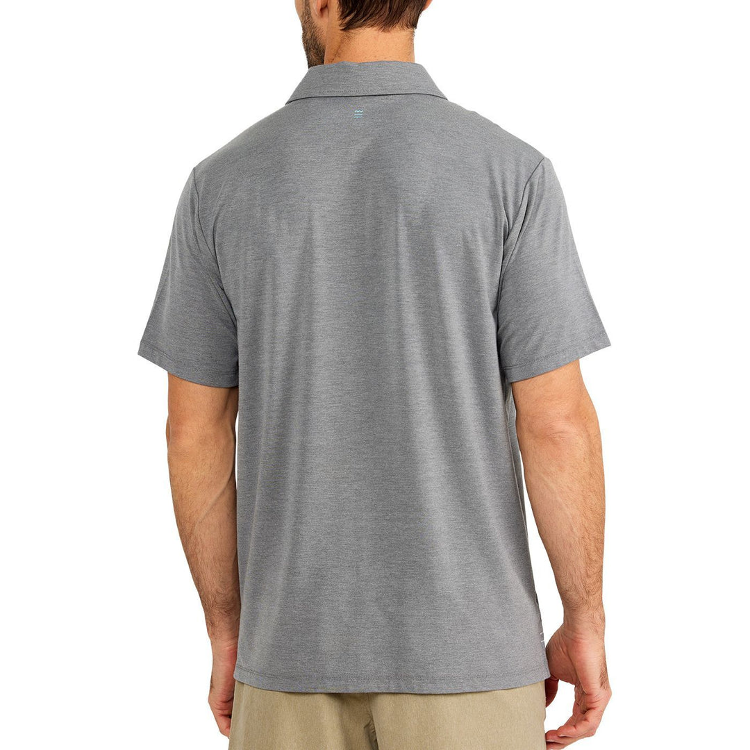 Free Fly Bamboo Flex Polo, Heather Graphite, view 2