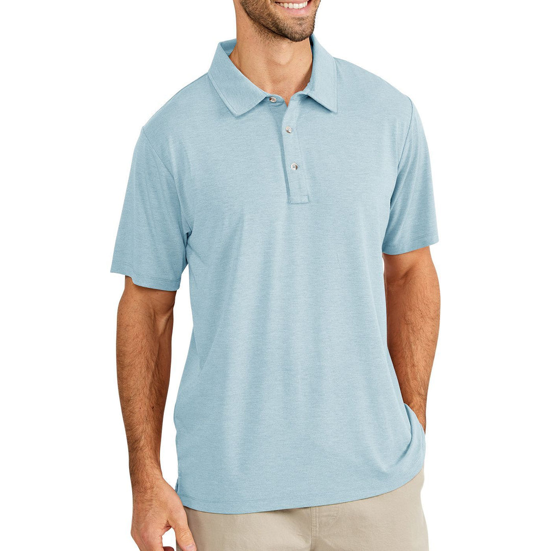 Free Fly Bamboo Flex Polo, Heather Tide