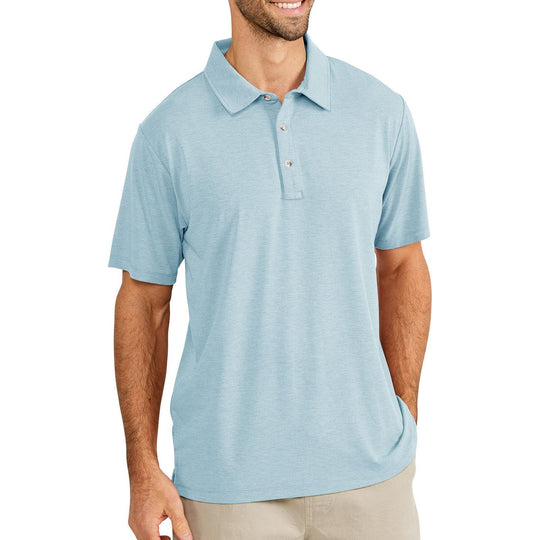 Free Fly Bamboo Flex Polo, Heather Tide