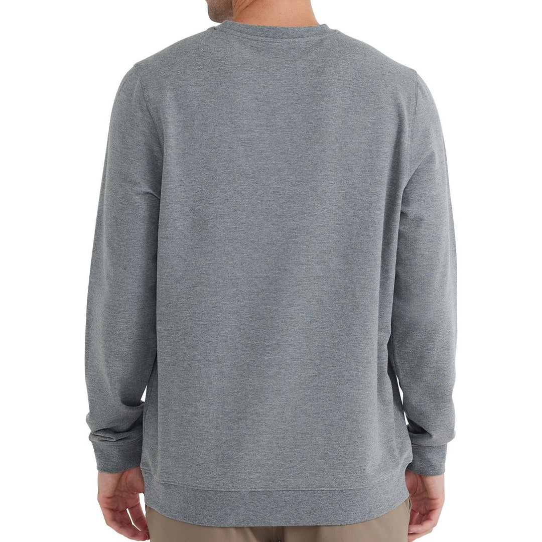 Free Fly Bamboo Heritage Fleece Crew, Heather Graphite, view 2