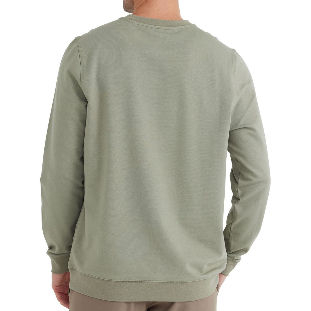 Free Fly Bamboo Heritage Fleece Crew, Moss Green, view 2