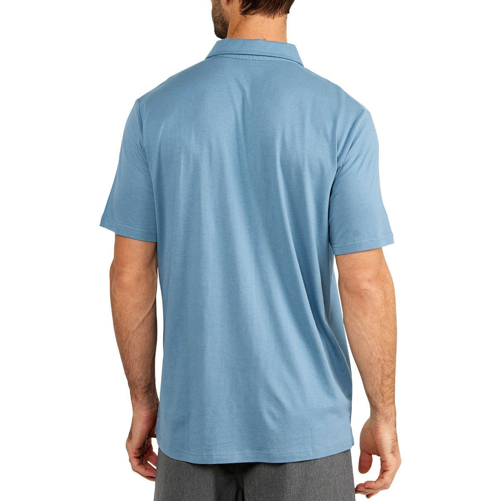Free Fly Bamboo Heritage Polo, Blue Fog, view 2