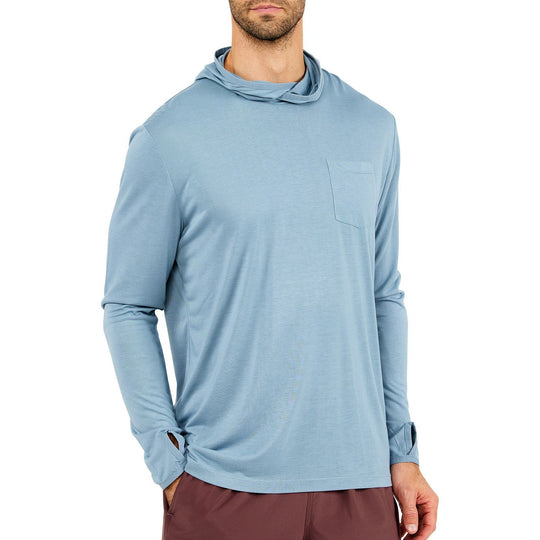 Free Fly Men's Bamboo Lightweight Hoody, Blue Fog