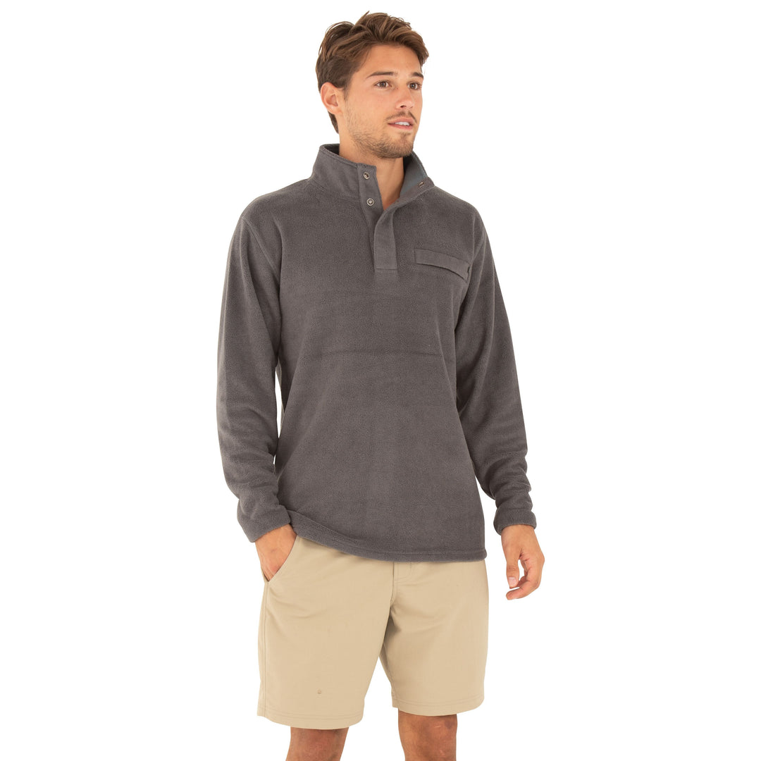 Free Fly Bamboo Polar Fleece Snap Pullover, Iron Grey