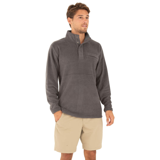 Free Fly Bamboo Polar Fleece Snap Pullover, Iron Grey