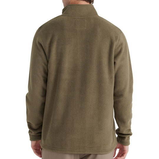 Free Fly Bamboo Polar Fleece Snap Pullover, Military Green, view 2