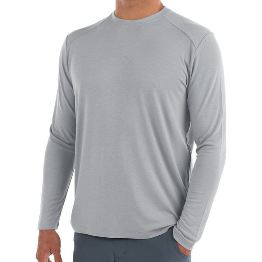 Free Fly Bamboo Shade Long Sleeve, Aspen Grey