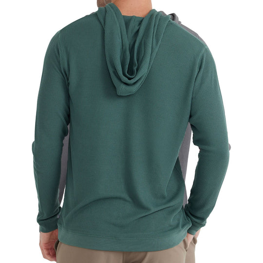 Free Fly Bamboo Waffle Hoody, Juniper, view 2