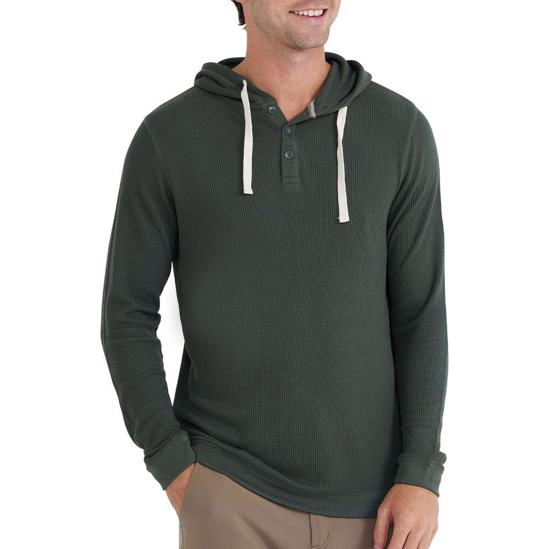 Free Fly Bamboo Waffle Hoody, Midnight