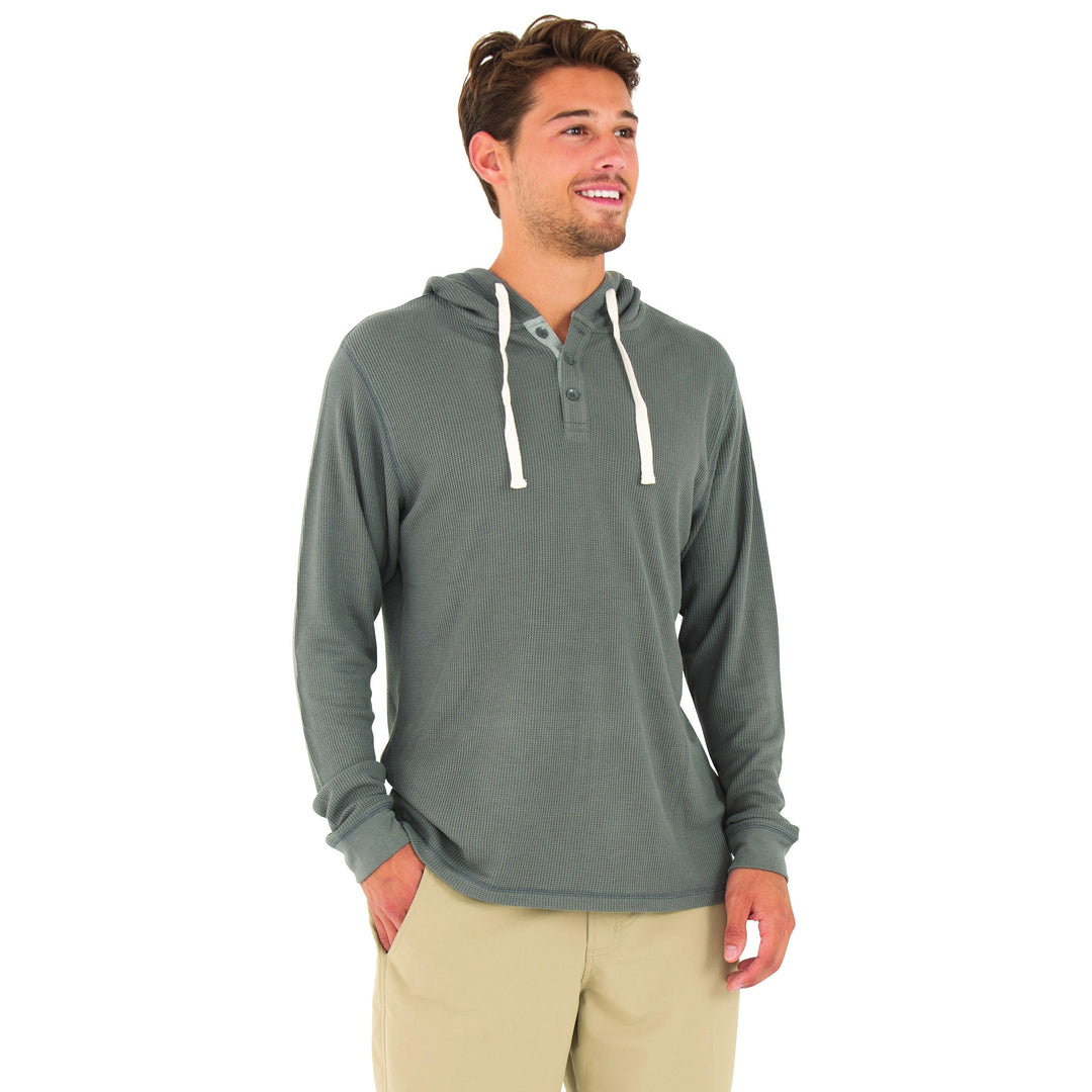 Free Fly Bamboo Waffle Hoody, Steel Grey