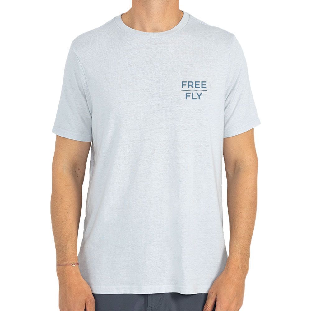 Free Fly Daybreak Tee, Heather Aspen Grey, view 2