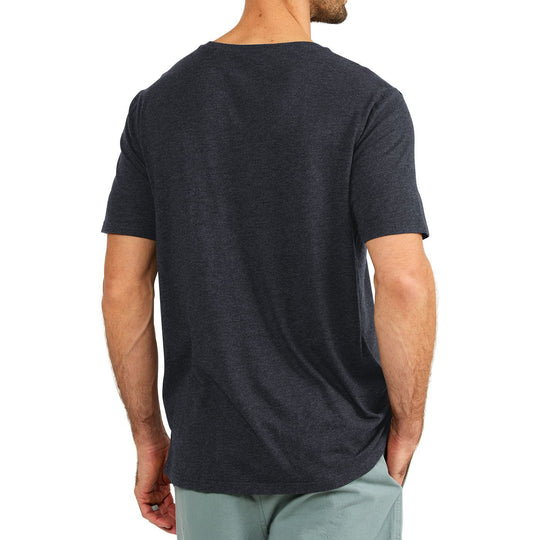 Free Fly Bamboo Heritage Pocket Tee, Heather Black, view 2