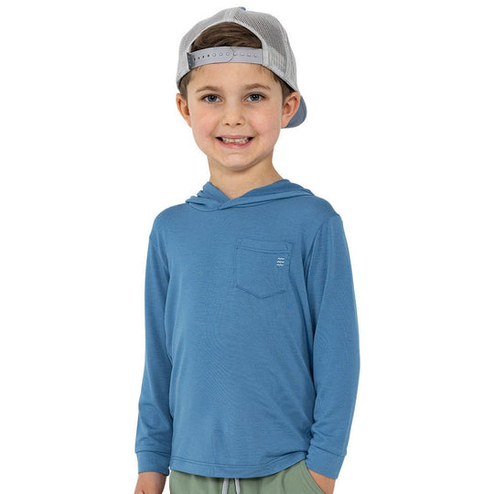 Free Fly Toddler Bamboo Shade Hoody, Atlantic Blue