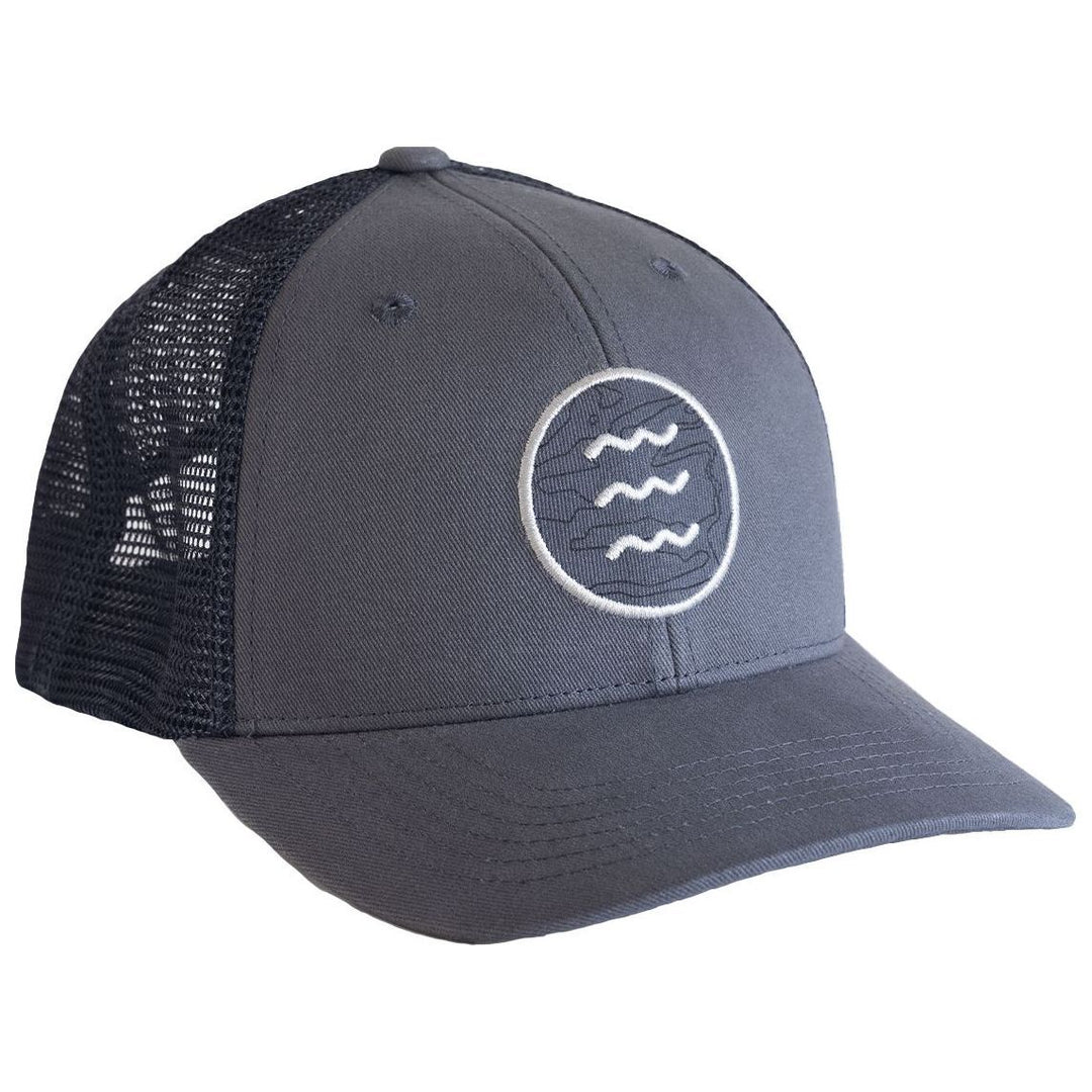 Free Fly Topo Icon Snapback, Washed Navy