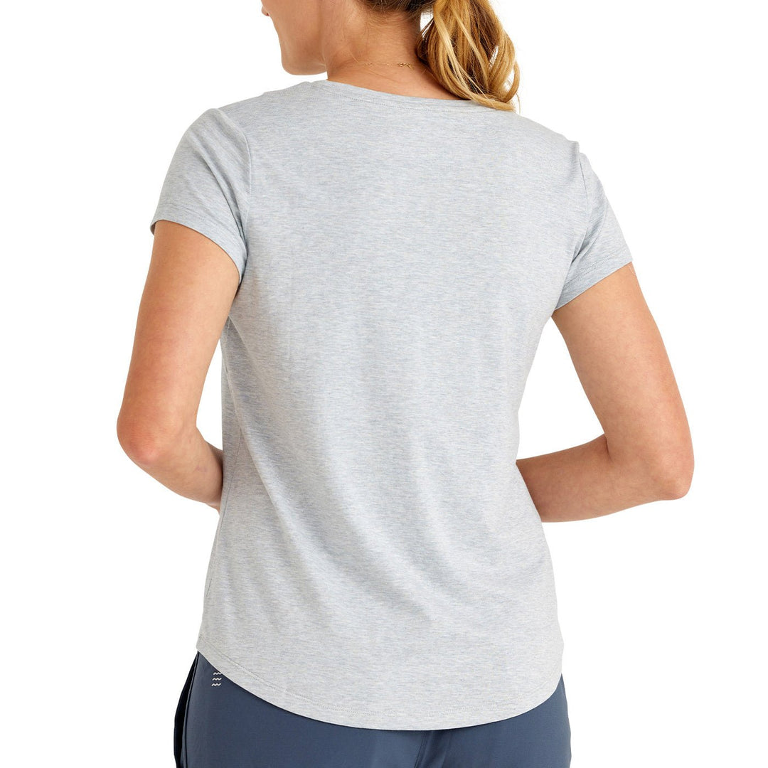 Free Fly Women's Bamboo Current Tee, Bay Blue, view 2