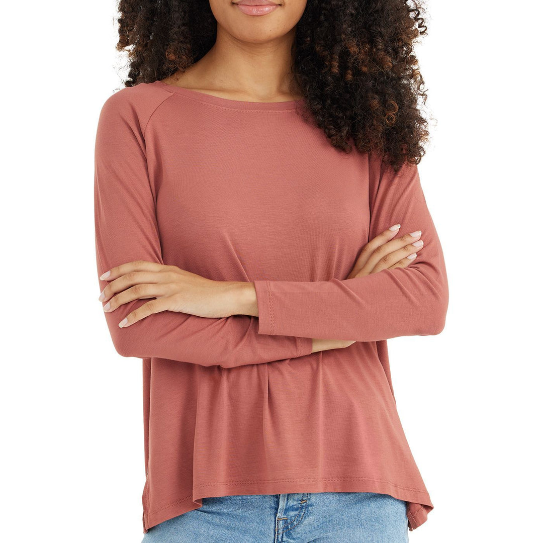 Free Fly Women's Bamboo Everyday Flex Long Sleeve, Rosewood