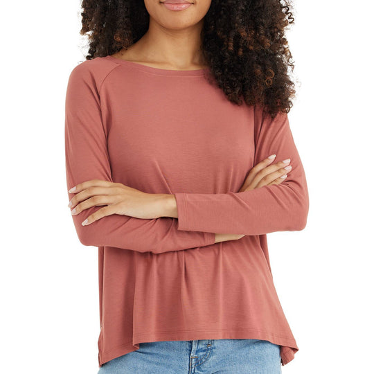 Free Fly Women's Bamboo Everyday Flex Long Sleeve, Rosewood