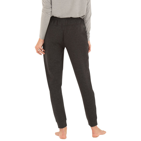 Free Fly Women's Bamboo Fleece Jogger, Heather Black, view 2