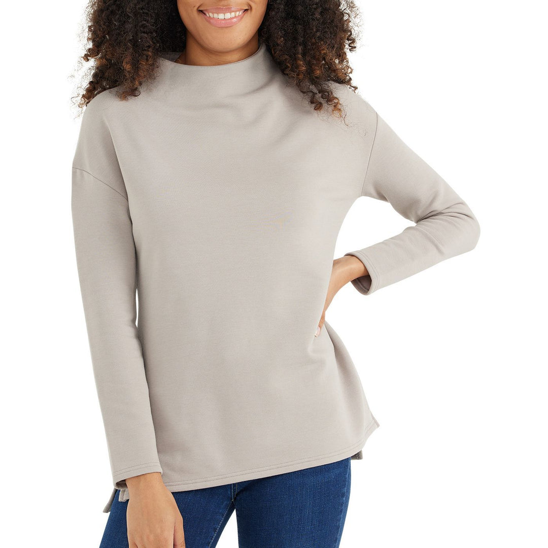 Free Fly Women's Bamboo Fleece Mockneck, Dune
